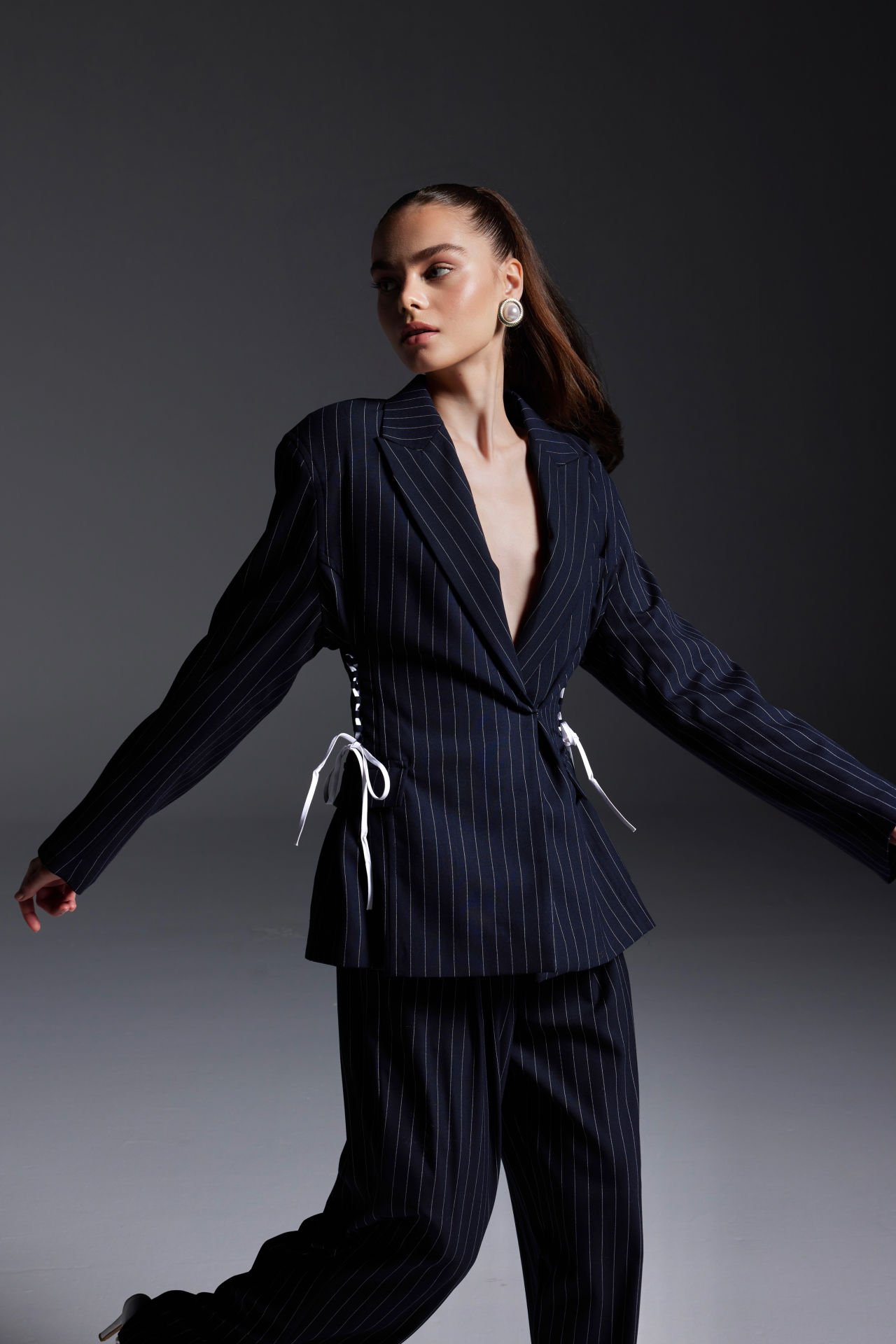 Striped Navy Blue Pant