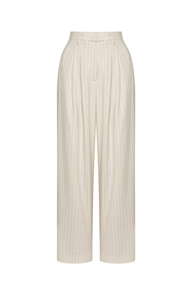 Striped Cream Pant