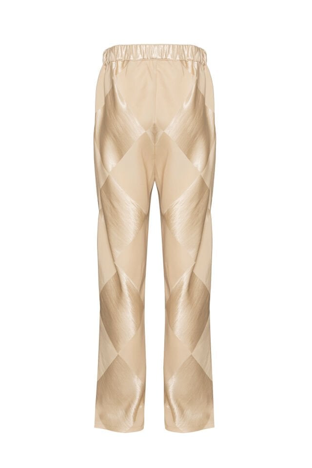 Pumpkin Chequered Pant