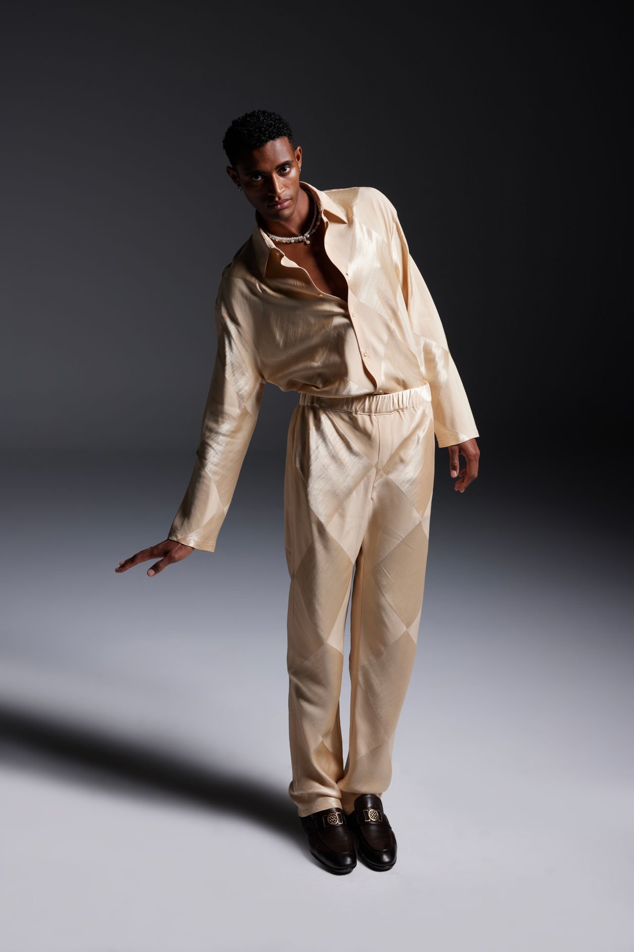 Pumpkin Chequered Pant