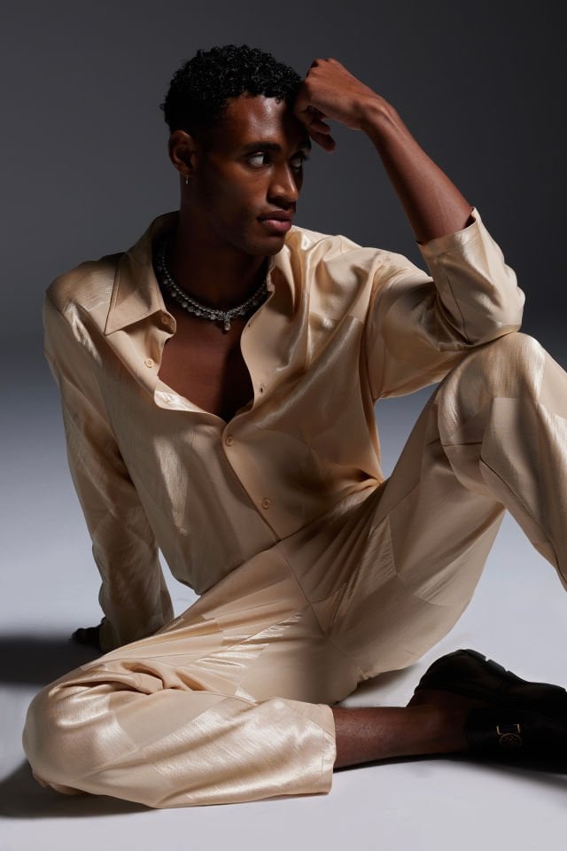 Pumpkin Chequered Pant