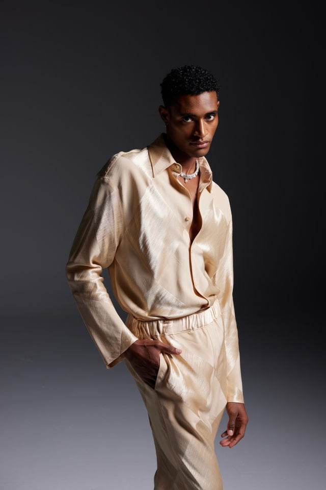 Pumpkin Chequered Pant