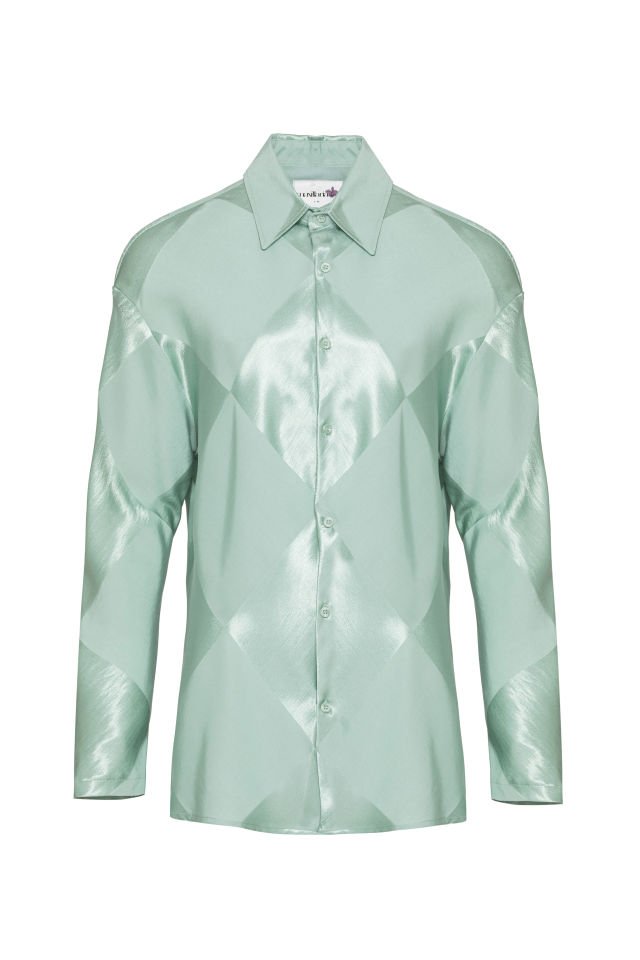 Baby Blue Chequered Shirt