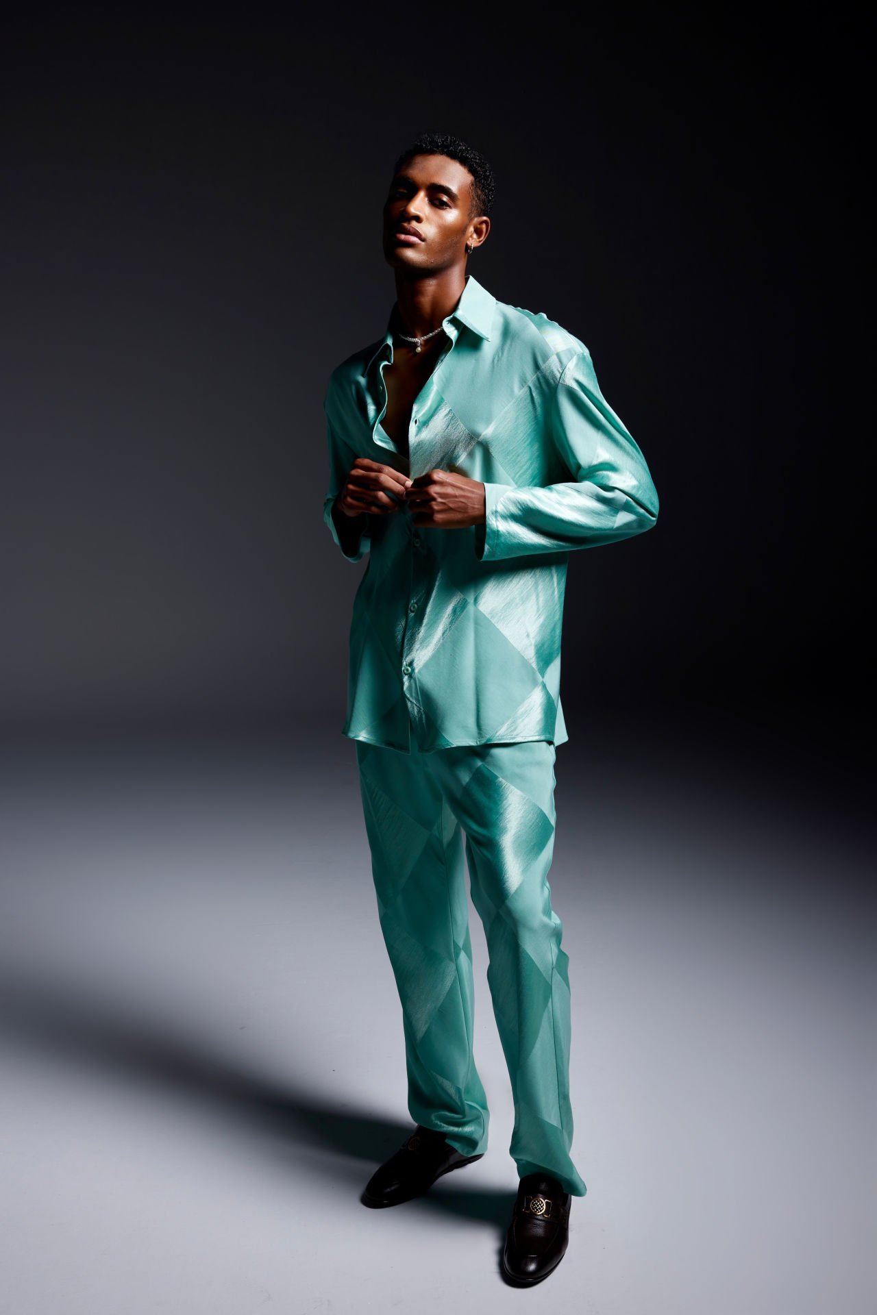 Baby Blue Chequered Pant