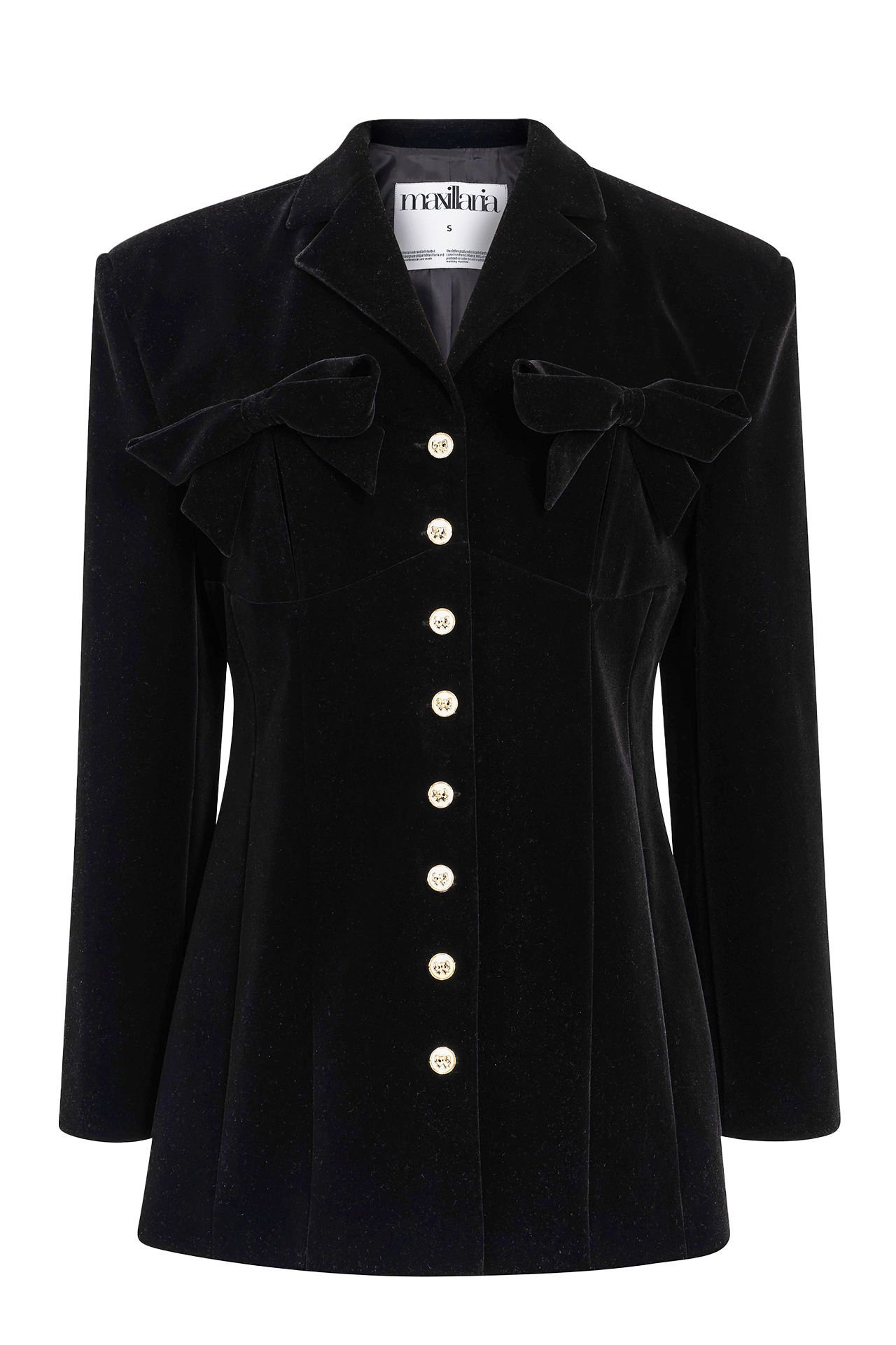 Black Jacket Dress with bow detail
