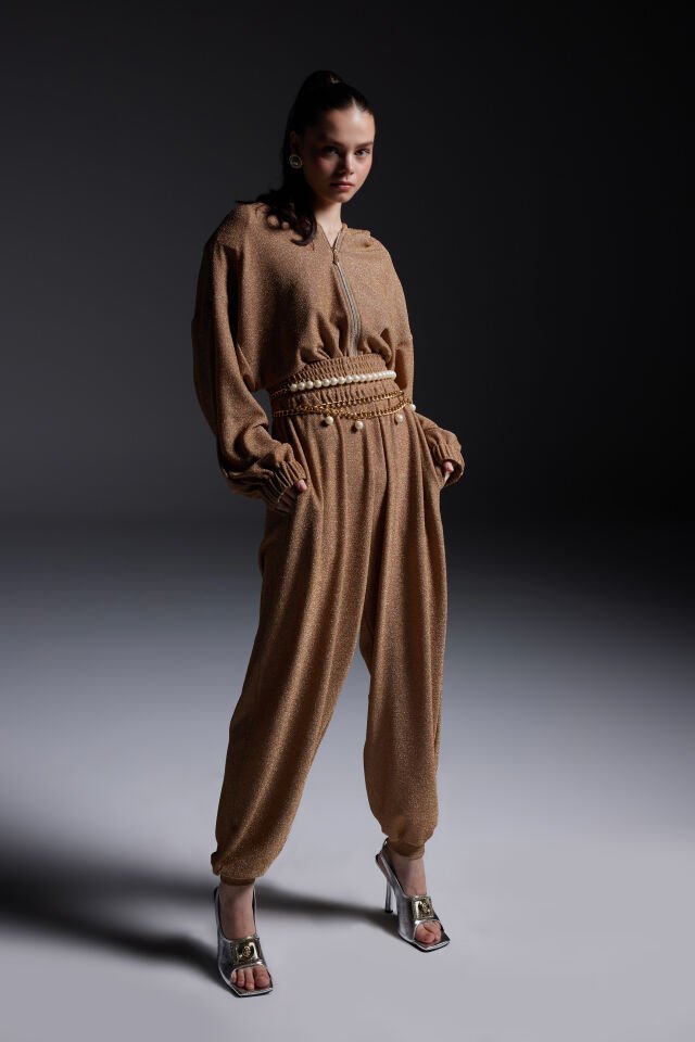 Gold & Silvery Venus Sweat Pant