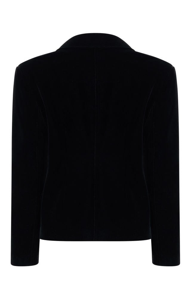 Black Jacket Dress with eyelet lacing detail